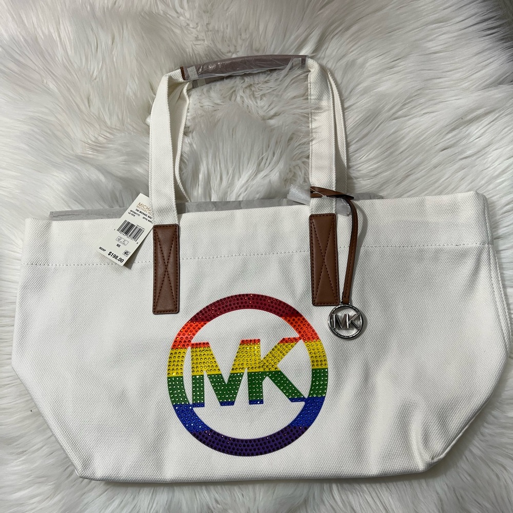 Michael Kors Large Tote Optic White ✨brand new✨